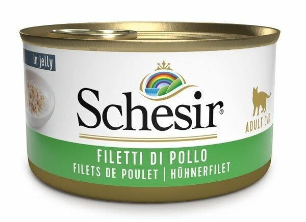 Schesir Filetes de Pollo Comida Húmeda para Gatos Adultos Lata 85g-2