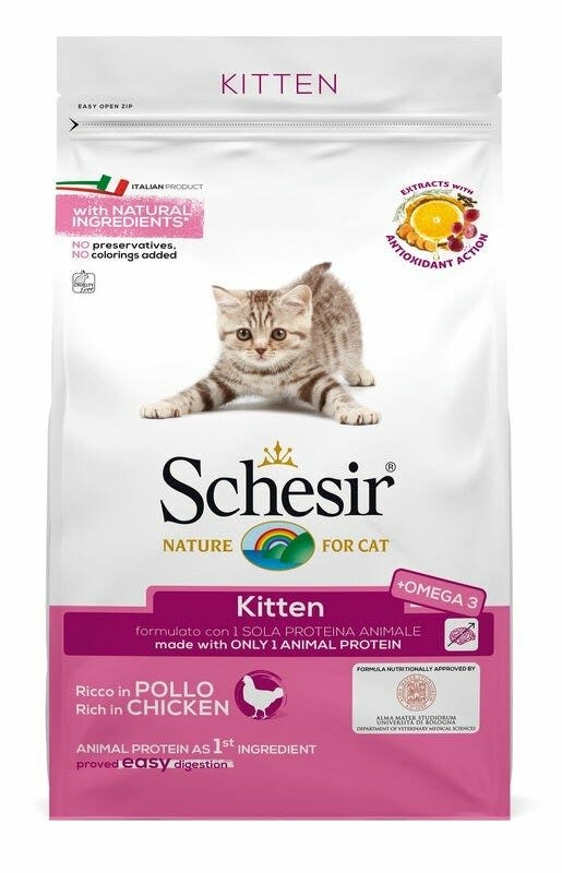 Schesir Croquetas con Pollo para Gatitos Bolsa 1,5kg-2