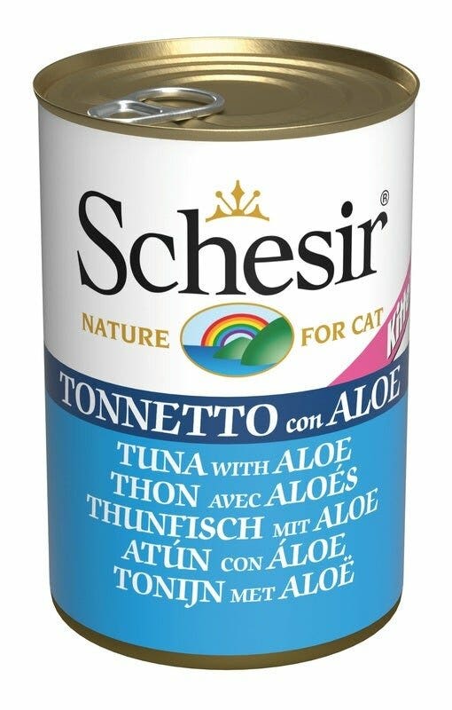 Schesir Comida Húmeda De Atún Con Aloe Para Gatitos Lata 140g-2
