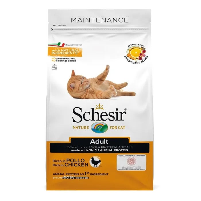 Schesir Croquetas de Mantenimiento con Pollo para Gatos Adultos Bolsa 10kg-1