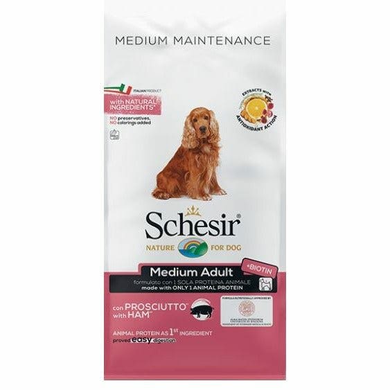 Schesir Jamón Alimento Seco Perros Adultos Tamaño Mediano Bolsa 3 Kg-1