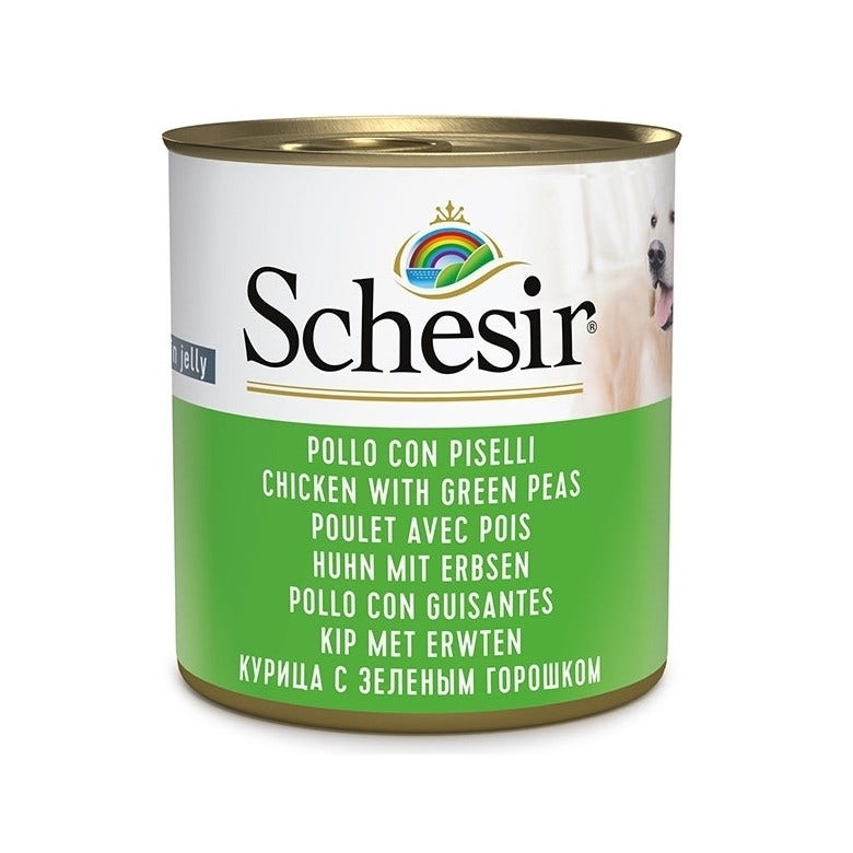 Schesir Pollo Con Guisantes Comida Húmeda Perros Adultos Lata 285g-3