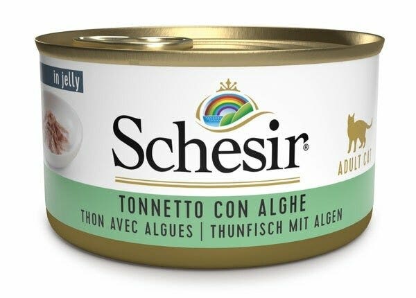 Schesir Comida Húmeda de Atún con Algas para Gatos Adultos Lata 85g-2