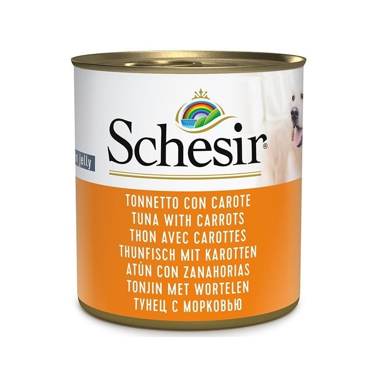 Schesir Atún Con Zanahorias Comida Húmeda Perros Adultos Lata 285g-3