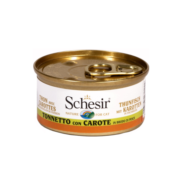 Schesir Atún Con Zanahorias Lata Comida Húmeda Gato Adulto 70g-2