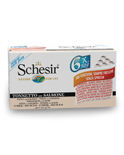 Schesir Atún Con Salmón Comida Húmeda Gatos Adultos Multipack 6x50g-2