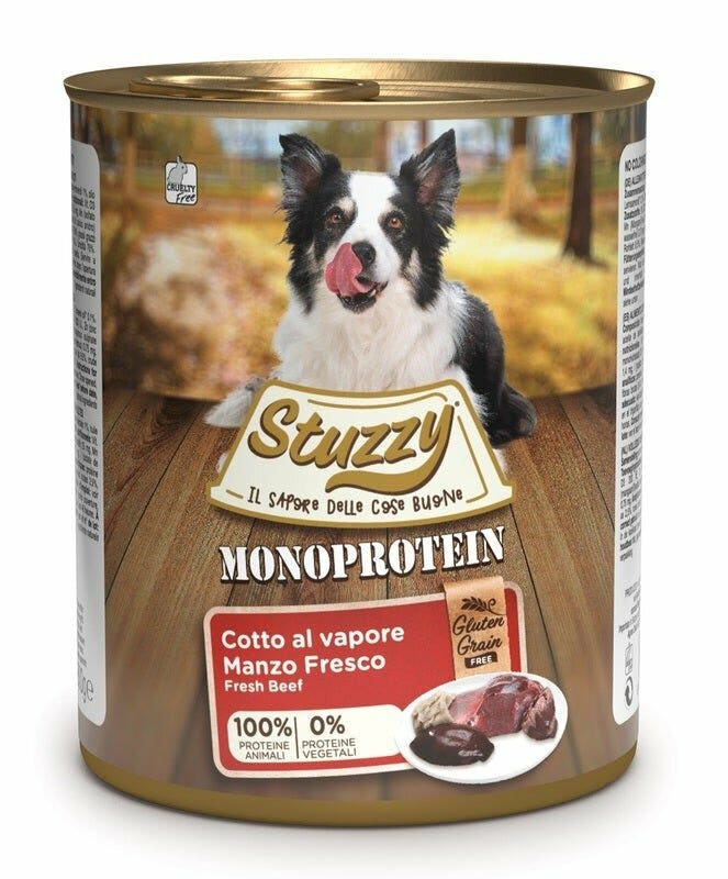 Stuzzy Monoproteína de Carne de Vacuno Comida Húmeda para Perros Adultos Tarro 800g-2