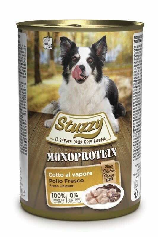 Stuzzy Monoproteína de Pollo Comida Húmeda para Perros Adultos Tarro 400g-2