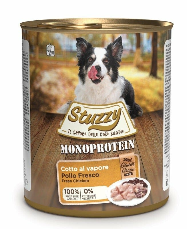 Stuzzy Monoproteína de Pollo Comida Húmeda para Perros Adultos Tarro 800g-2