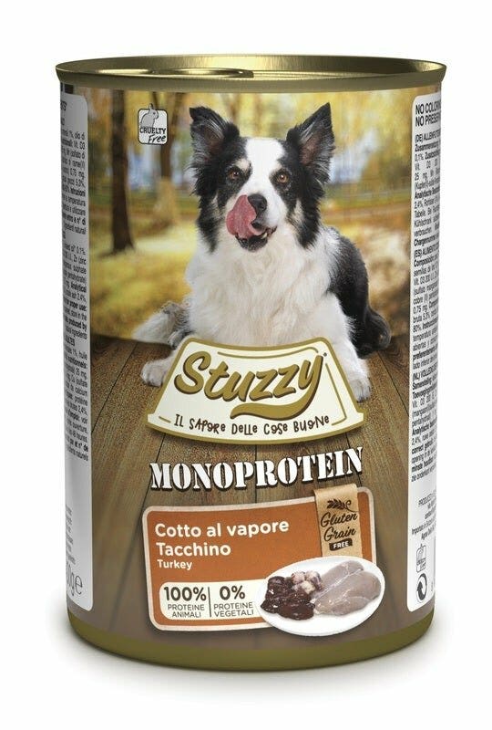 Stuzzy Monoprotein Pavo Comida Húmeda para Perros Adultos Tarro 400g-2