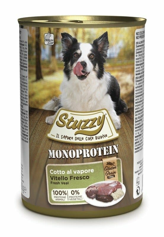 Stuzzy Monoproteína de Ternera Comida Húmeda para Perros Adultos Tarro 400g-2