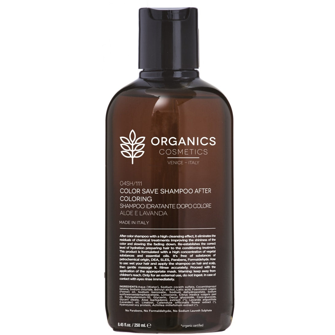 Organics Cosmetics After Color Champú Aloe Y Lavanda 250ml-2