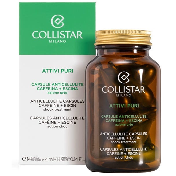 Collistar Pure Active Anticelulítico Cápsulas Cafeína + Escina Shock Action 14 Cápsulas-2