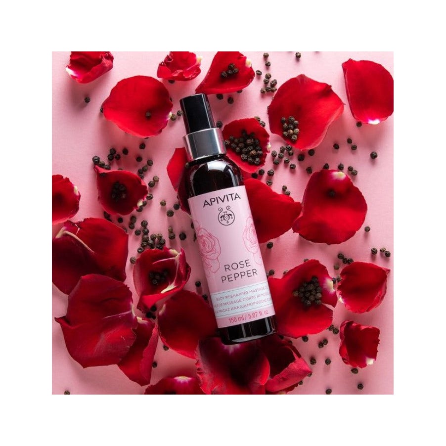 Apivita Pimienta Rosa Aceite Corporal De Masaje Remodelador 150ml-2