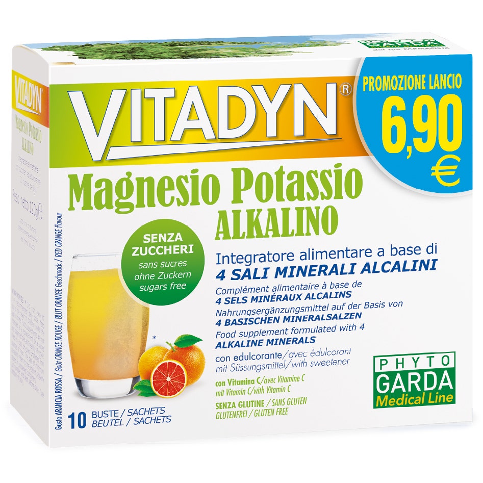 Vitadyn Magnesio Potasio Alcalino Sin Azúcar 10 Sobres-3