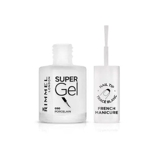 Rimmel Super Gel Polish French Manicure Nail Tip Color 090 Porcelain 12ml-2