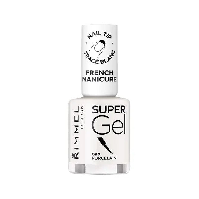Rimmel Super Gel Polish French Manicure Nail Tip Color 090 Porcelain 12ml-1