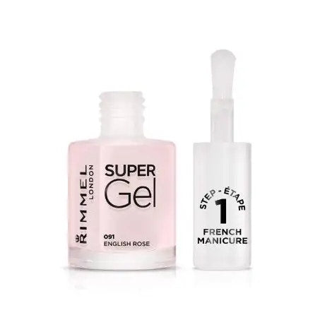 Rimmel Super Gel Polish Manicura Francesa Color 091 English Rose 12ml-2