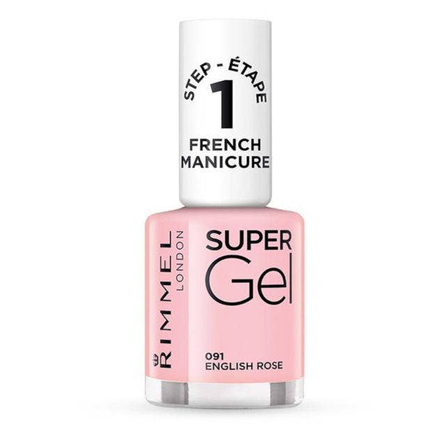 Rimmel Super Gel Polish Manicura Francesa Color 091 English Rose 12ml-1