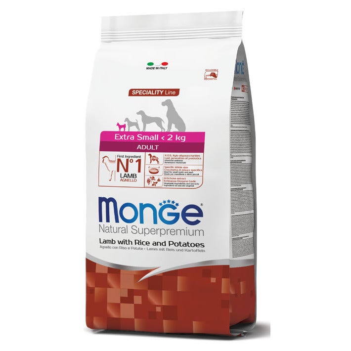 Monge Cordero Arroz Y Patatas Alimento Seco Para Perros Adultos Tamaño Muy Pequeño Bolsa 800g-3