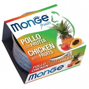 Monge Fruits Comida Húmeda De Pollo Con Frutas Para Gatos Adultos 80g-1