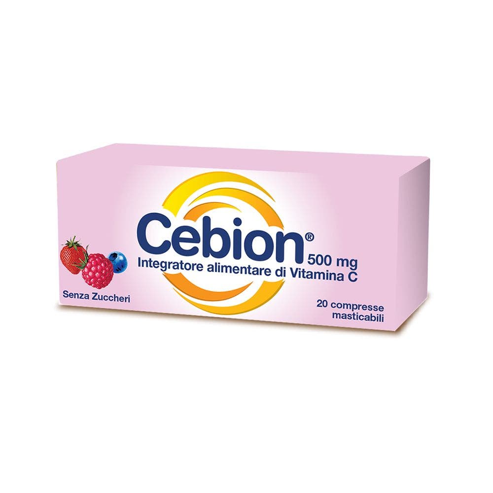 Cebion Masticable Sin Azúcar Vitamina C 20 Comprimidos-3