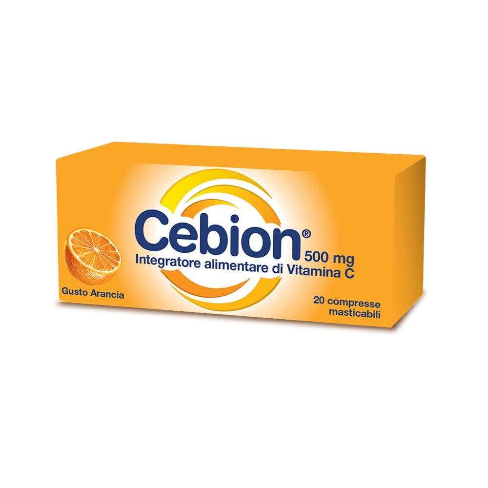 Cebion Masticable Vitamina C 500mg Naranja 20 Comprimidos-6