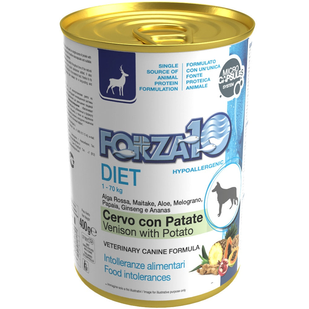 Forza10 Diet Comida Húmeda para Perros Adultos Venado y Patatas Tarro 400g-1