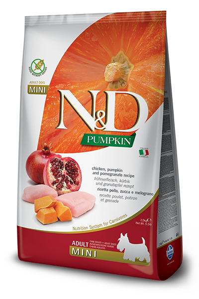 Farmina N&D Calabaza Pollo Y Calabaza Perros Adultos Tamaño Mini Bolsa 800g-1