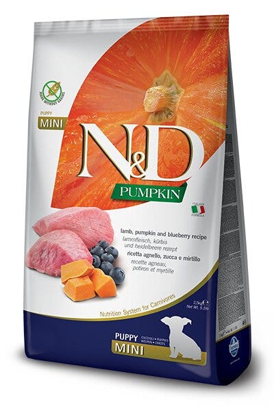 Farmina N&D Calabaza Cordero Y Calabaza Perros Cachorros Tamaño Mini Bolsa 2,5kg-1