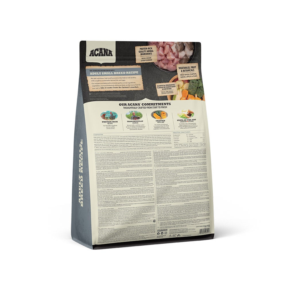 Acana Cane Adult Raza Pequeña Heritage 25 Croquetas Ave Y Solla Bolsa 2kg-5