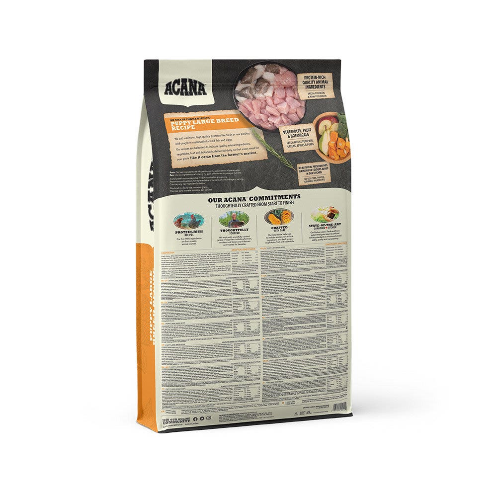 Acana Cane Puppy Raza Grande Heritage 25 Croquetas Ave Y Solla Bolsa 11,4kg-9