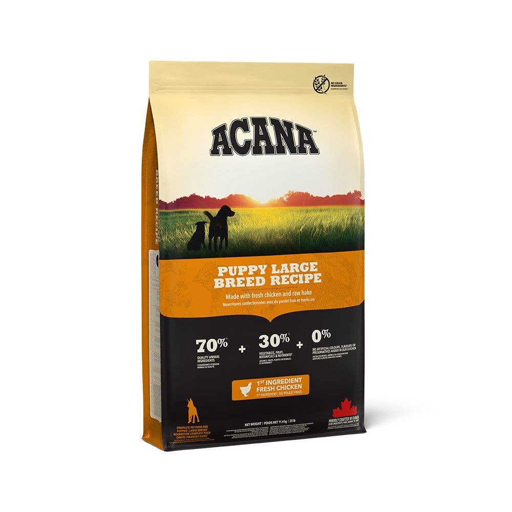 Acana Cane Puppy Raza Grande Heritage 25 Croquetas Ave Y Solla Bolsa 11,4kg-11
