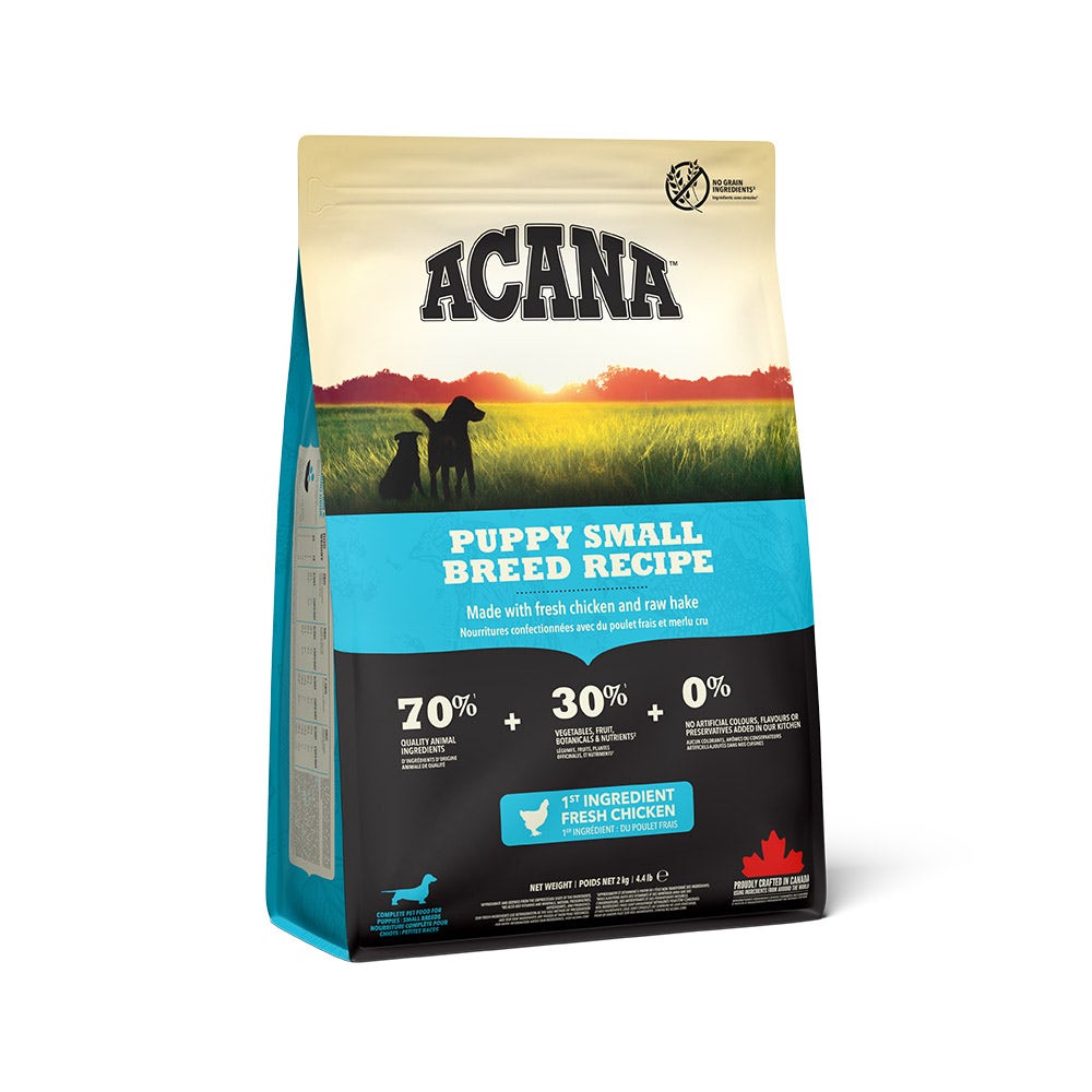 Acana Cane Puppy Raza Pequeña Heritage 25 Croquetas Ave Y Solla Bolsa 2kg-3