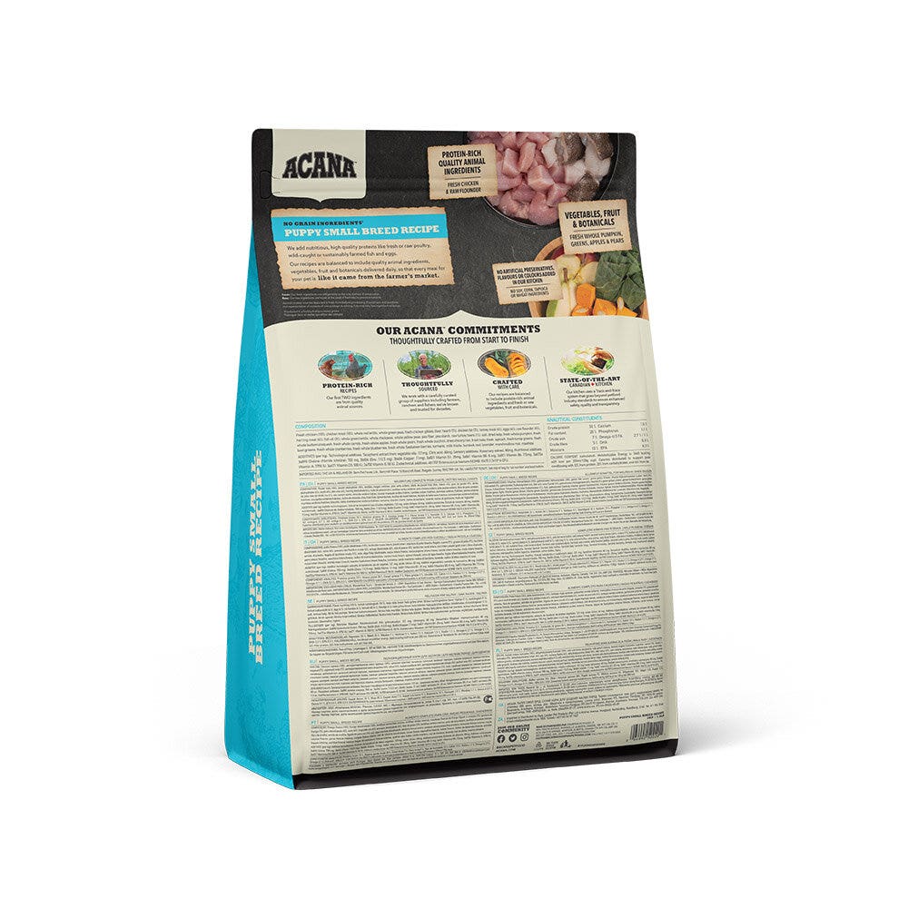 Acana Cane Puppy Raza Pequeña Heritage 25 Croquetas Ave Y Solla Bolsa 2kg-2