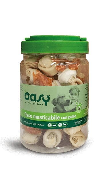 Oasy Snack para Perros Hueso Masticable con Pollo Talla S 350g-2