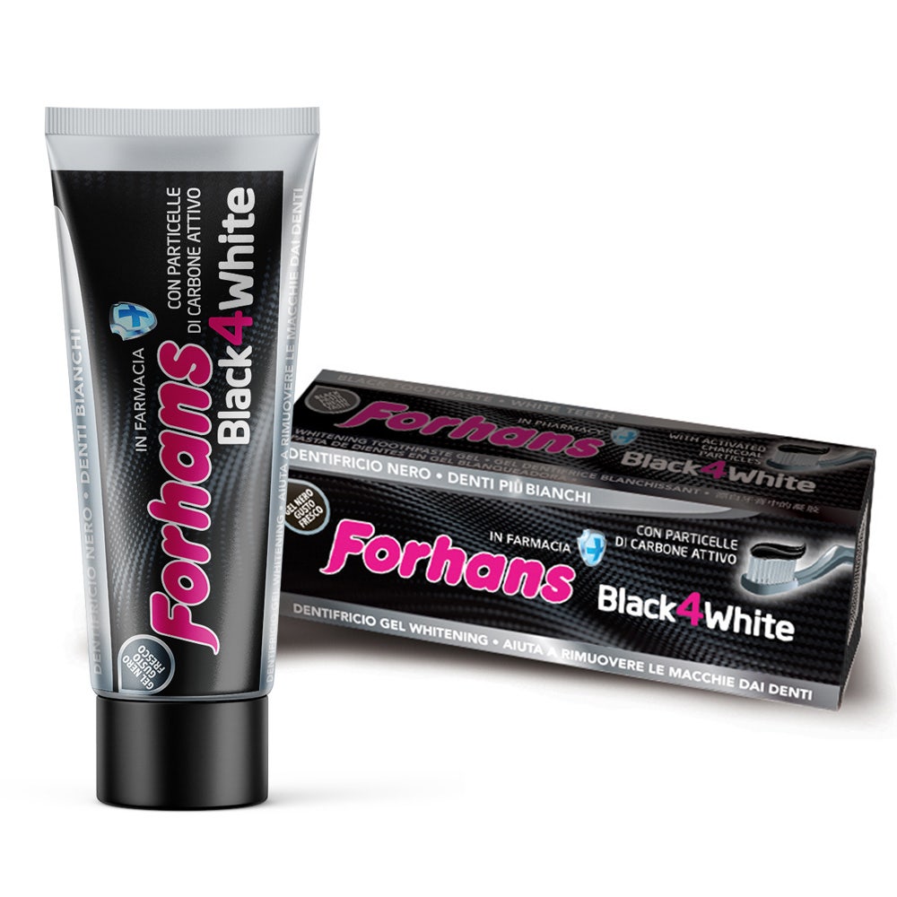 Pasta de dientes en gel Forhans 4White Black-2