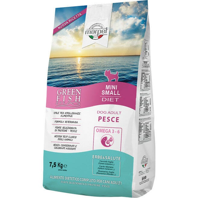 Marpet Greenfish Fish Pienso Seco para Perros Adultos Tamaño Mini Small Bolsa 7,5Kg-3
