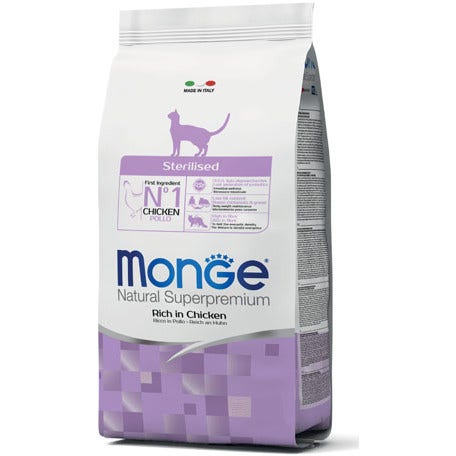 Monge Rich In Chicken Alimento Seco Esterilizado Gatos Adultos Bolsa 400g-1