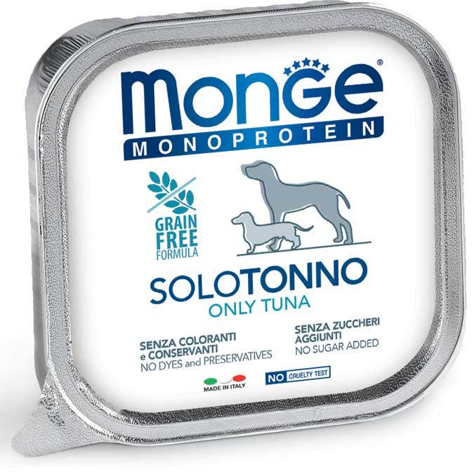 Monge Monoprotein Solo Tuna Alimento Húmedo Para Perros Adultos 150g-1