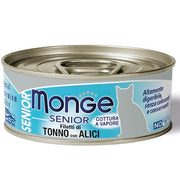 Monge Jelly Senior Filetes de Atún y Anchoas Comida húmeda para gatos edad avanzada 80g-1