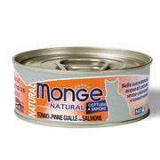 Monge Natural Yellowfin Atún Con Salmón Comida Húmeda Para Gatos Adultos 80g-1