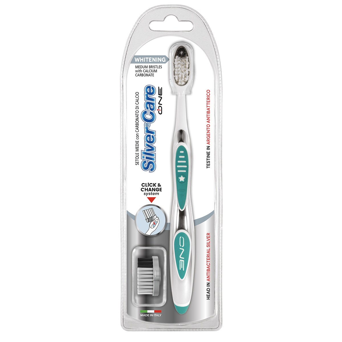 Silvercare One Cepillo Dental Blanqueador + 1 Recambio-1