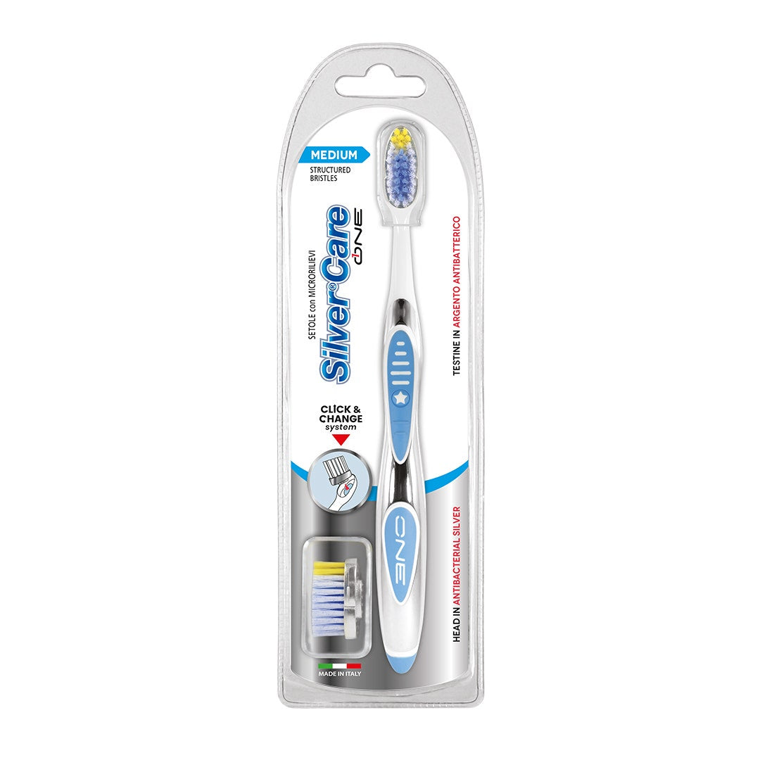 Silvercare One Cepillo de Dientes Mediano + Recambio 1 Pieza-2