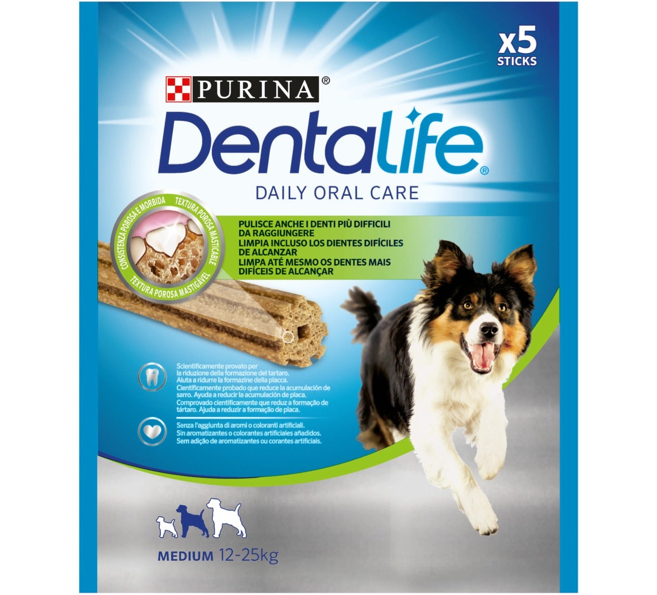Purina Dentalife Snack Daily Oral Care para perros 12 - 25 kg tamaño mediano 5 Stick-2