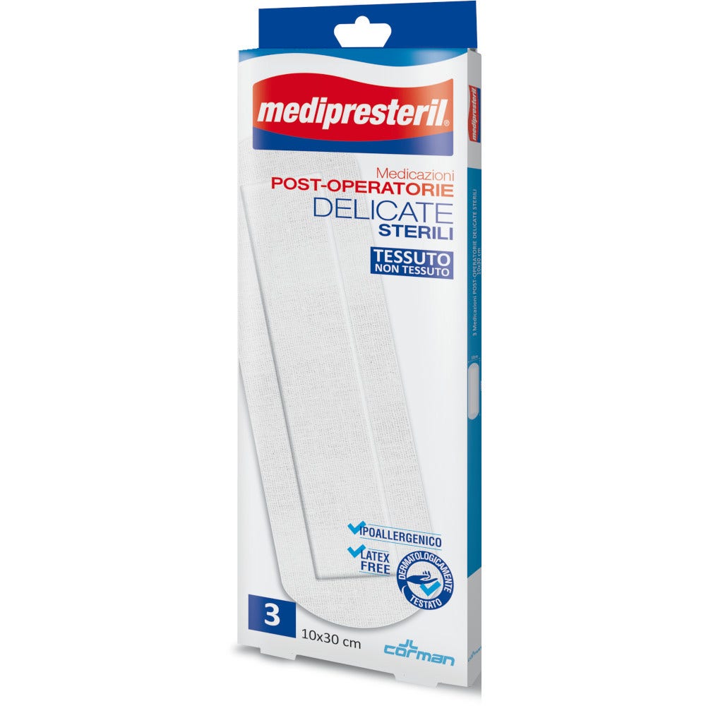 Medipresteril Apósitos Postoperatorios Delicados Estériles 10x30cm 3 Piezas-2
