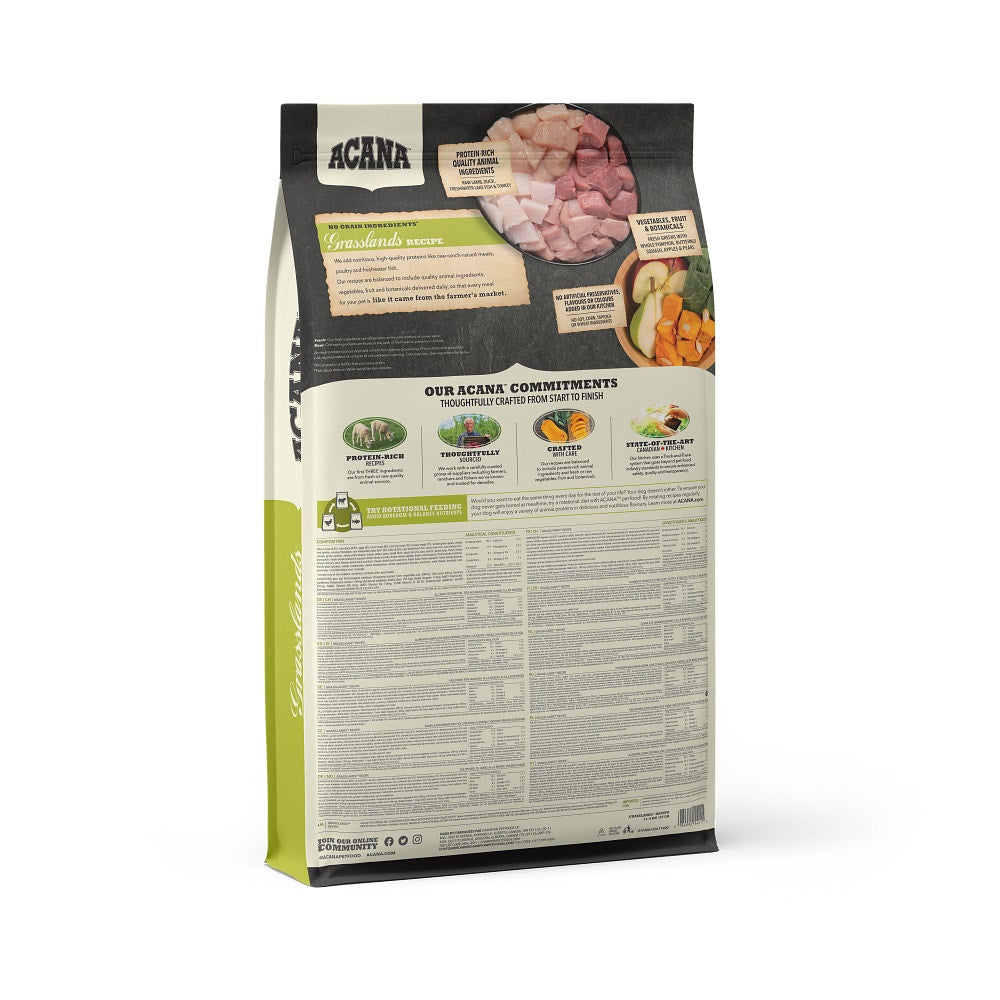Acana Cane Grasslands Regionals 25 Croquetas De Cordero Y Pato Bolsa 11,4kg-2