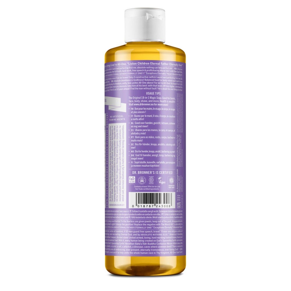 Dr. Bronner's Jabón Líquido Orgánico 18 en 1 Lavanda 475ml-2