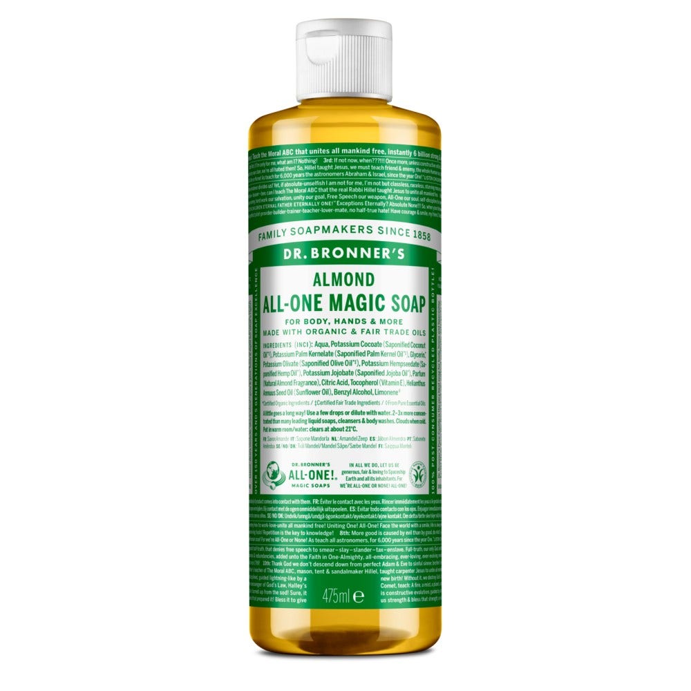 Dr. Bronner's Jabón Líquido Orgánico 18 en 1 Almendra 475ml-1