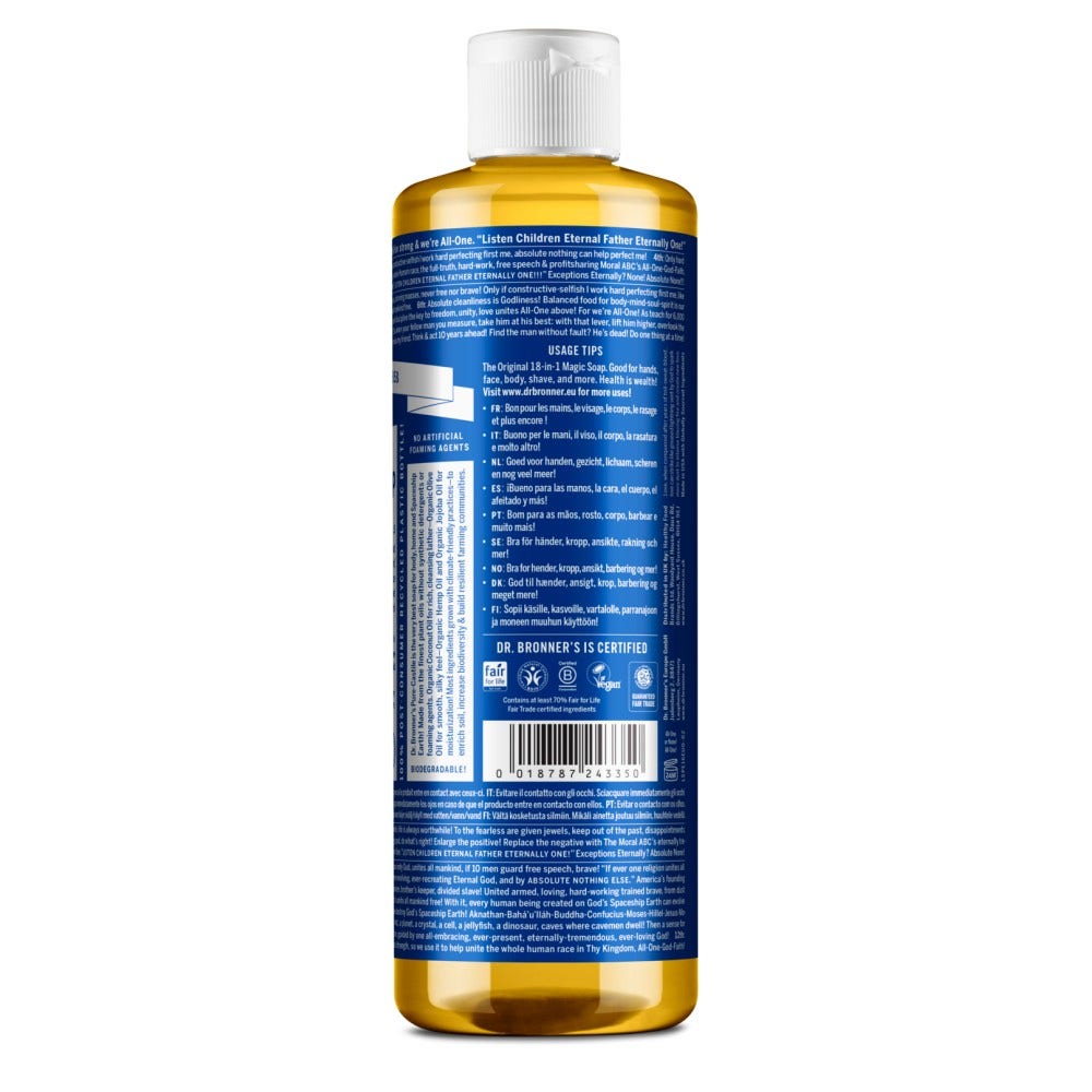 Dr. Bronner's Jabón Líquido Orgánico 18 en 1 Menta 475ml-2